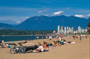 Kits Beach in the summer