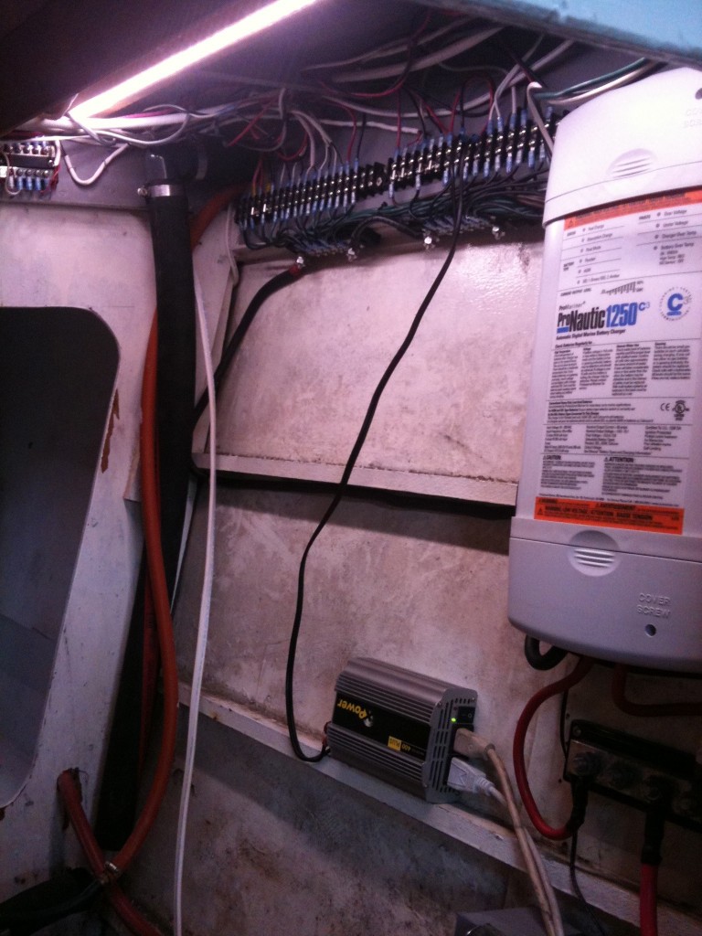 the completed electrical system wiring