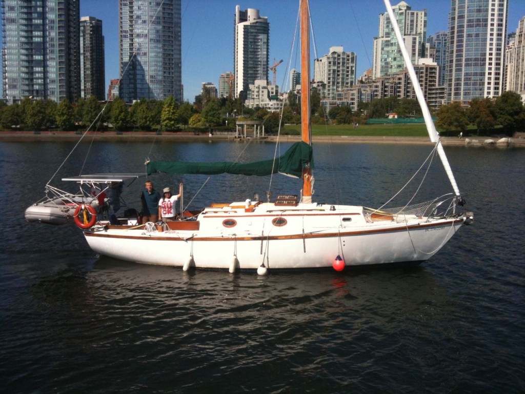 Jared and Thu departing on S/V Resolution