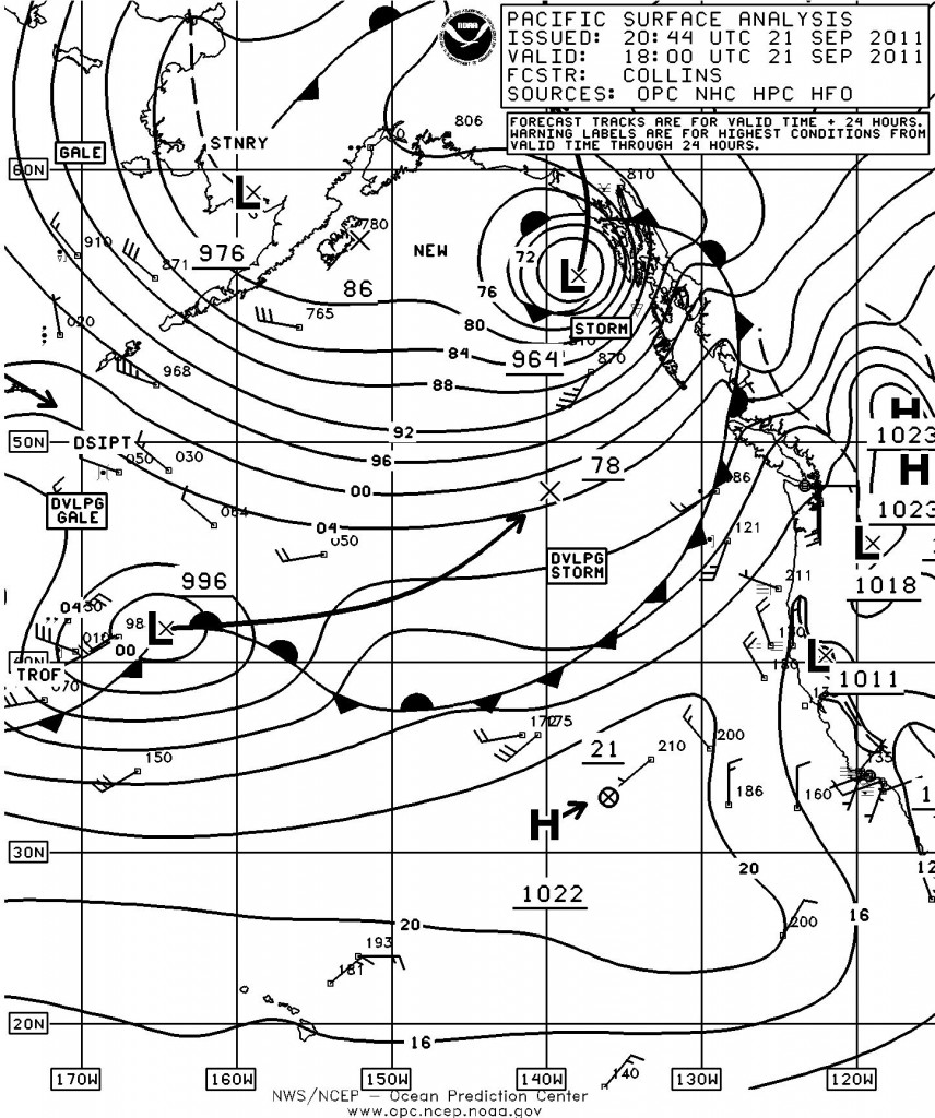 surface analysis for the eastern pacific ocean