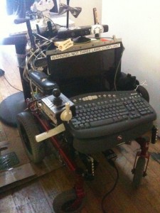 a robot wheelchair at the Noisebridge hack space