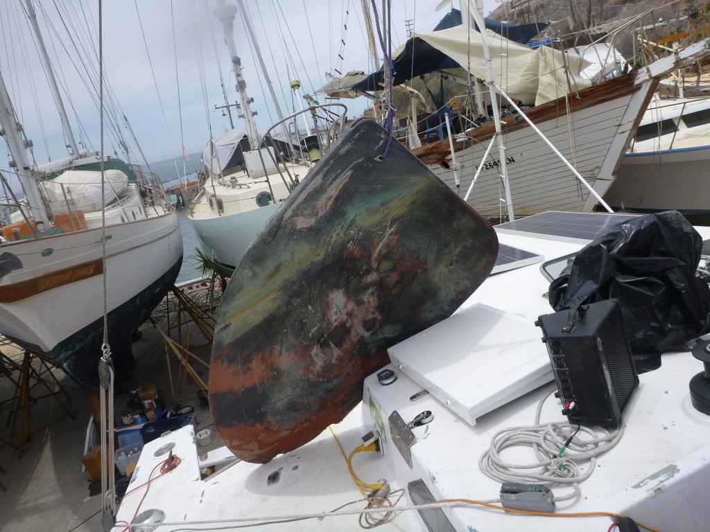 the damaged swing-keel