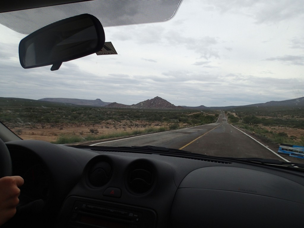 driving the long, lonely highway from La Paz to San Diego